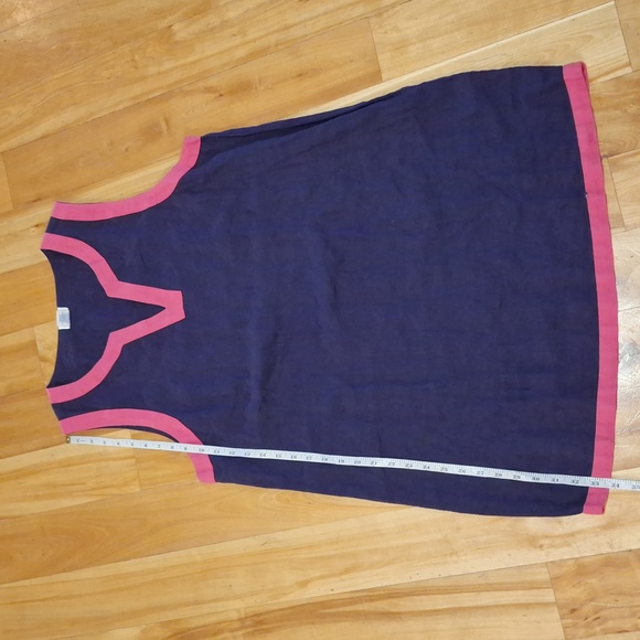 Sigrid Olsen Linen Sleeveless Mini Dress Size XL Purple & Pink - Picture 10 of 10